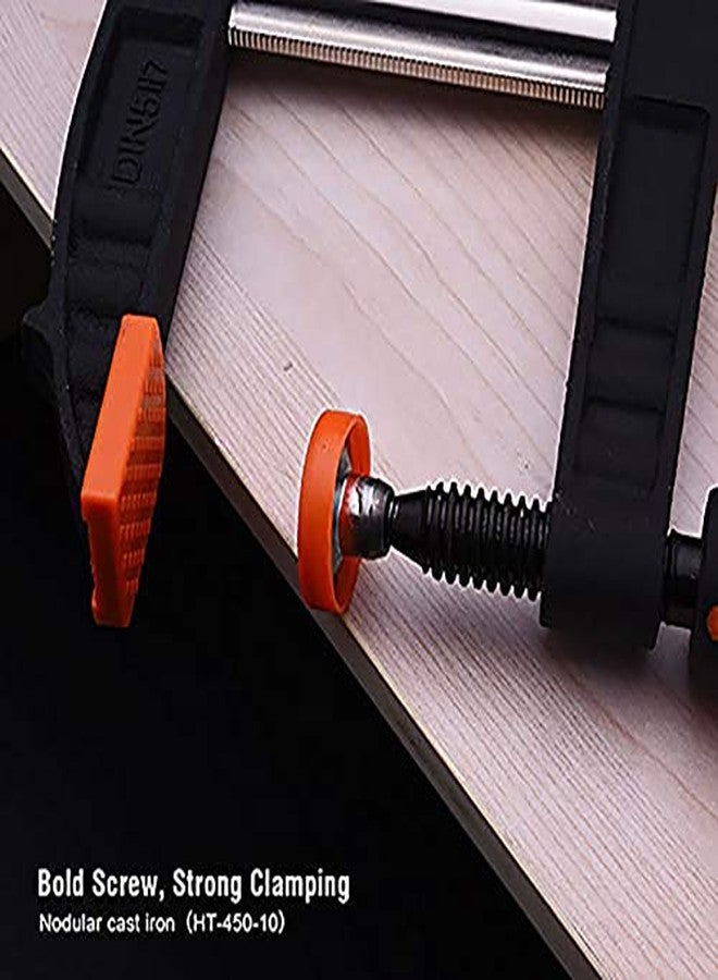 Harden 50mm X 150mm Heavy Duty Wood Working F Clamp - Non-Slip PVC + Rubber Handle, Double-Sided Card Teeth, Strong Clamping - 600301 (Set of 2 Pcs) - Image 2